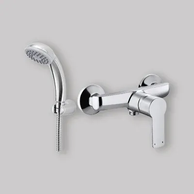 Miscelatore Doccia Esterno "Serie 3000" Cromo Ø35 Mm + Accessori Doccia