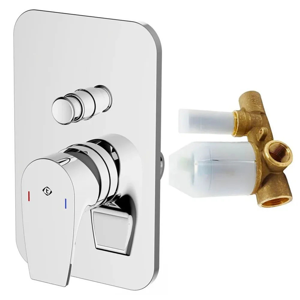 Miscelatore Doccia Incasso Con Deviatore Bing Completo - Cromo