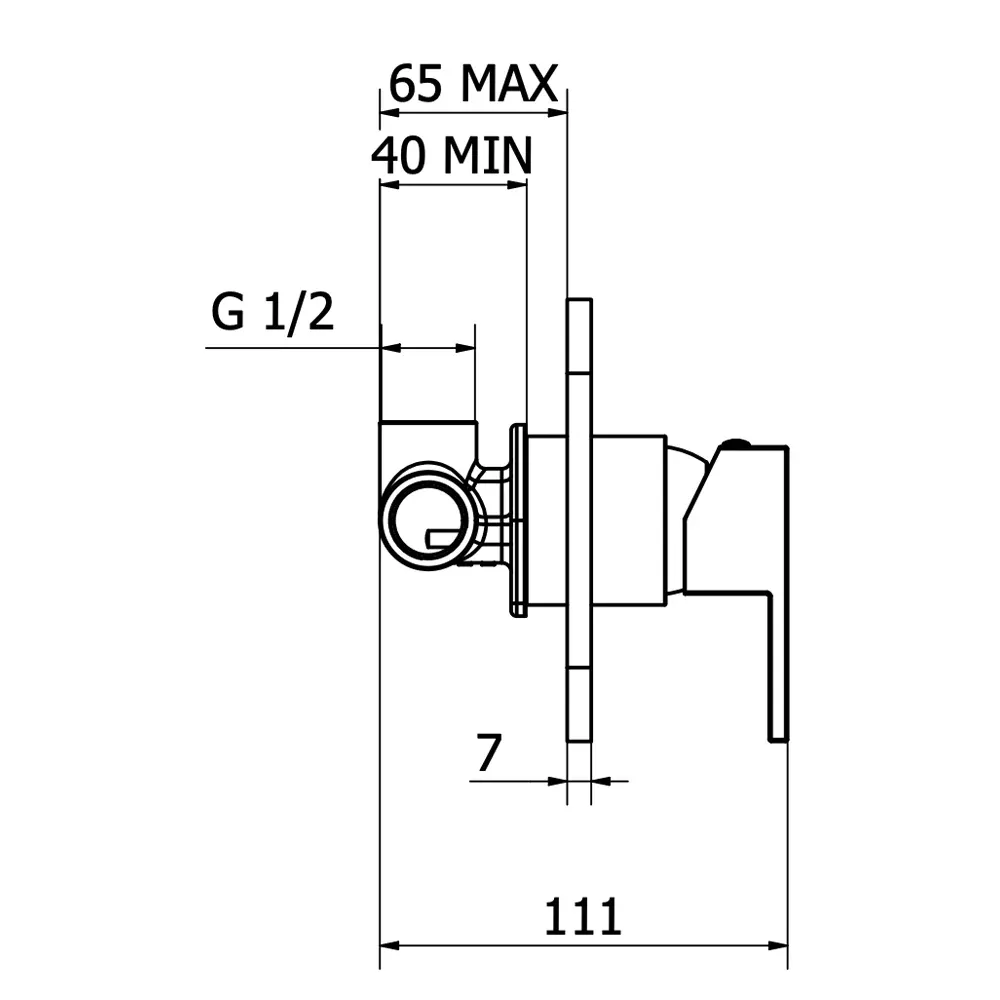 Miscelatore Incasso Doccia Pillar Completo - Cromo