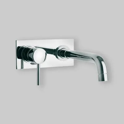 Miscelatore Lavabo 'New Disco' Muro Scarico 1"1/4 Bocca Cm 20