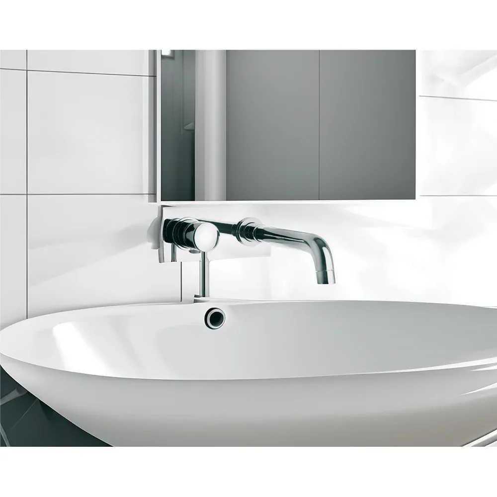 Miscelatore Lavabo 'New Disco' Muro Scarico 1"1/4 Bocca Cm 20