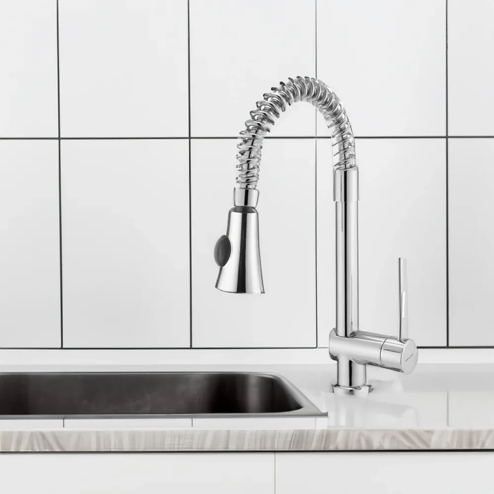 Miscelatore Lavello Con Molla E Doccia Estraibile H 42 - Cromo