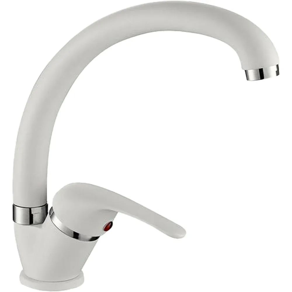 Miscelatore Lavello Glory Canna Similfusa Cromo/Bianco