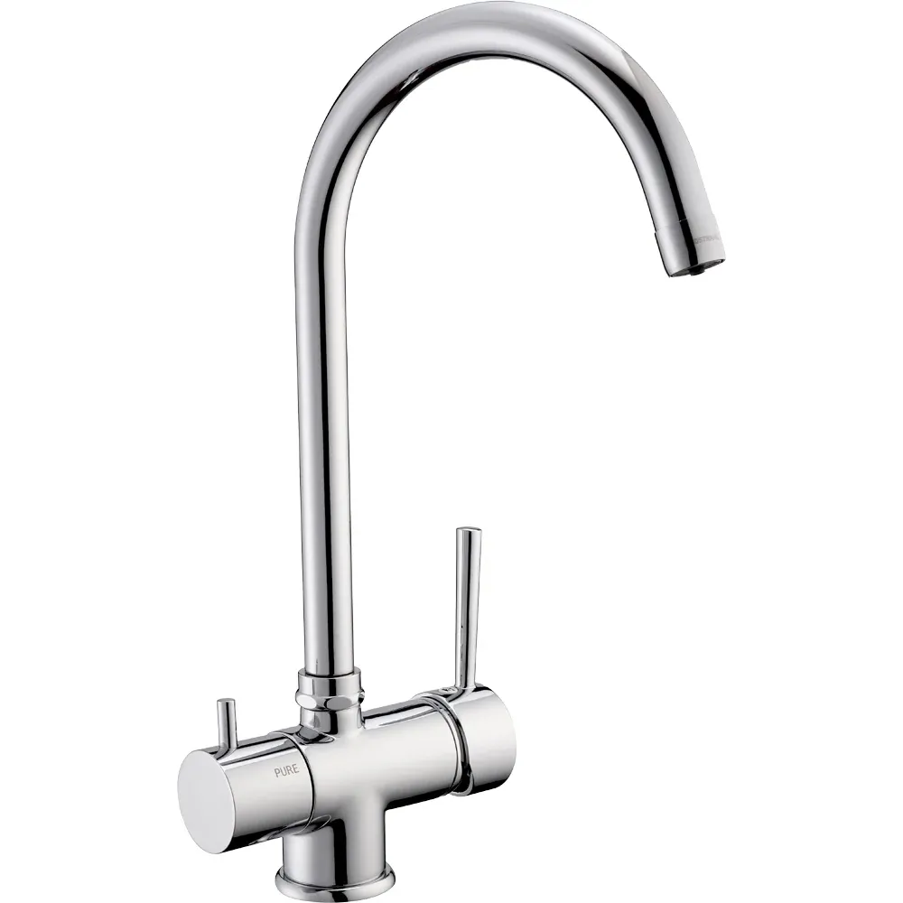 Miscelatore Lavello 3 Vie Con Acqua Potabile Separata Canna Alta - Cromo
