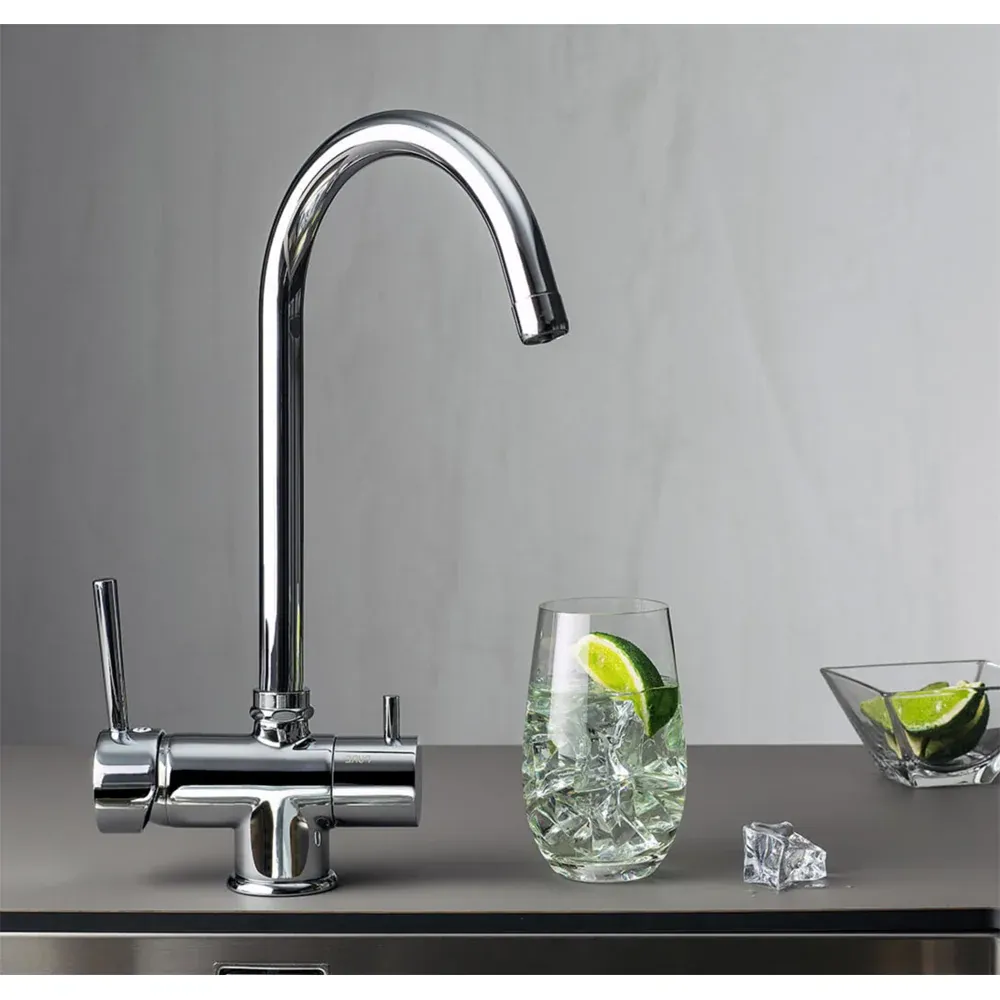 Miscelatore Lavello 3 Vie Con Acqua Potabile Separata Canna Alta - Cromo