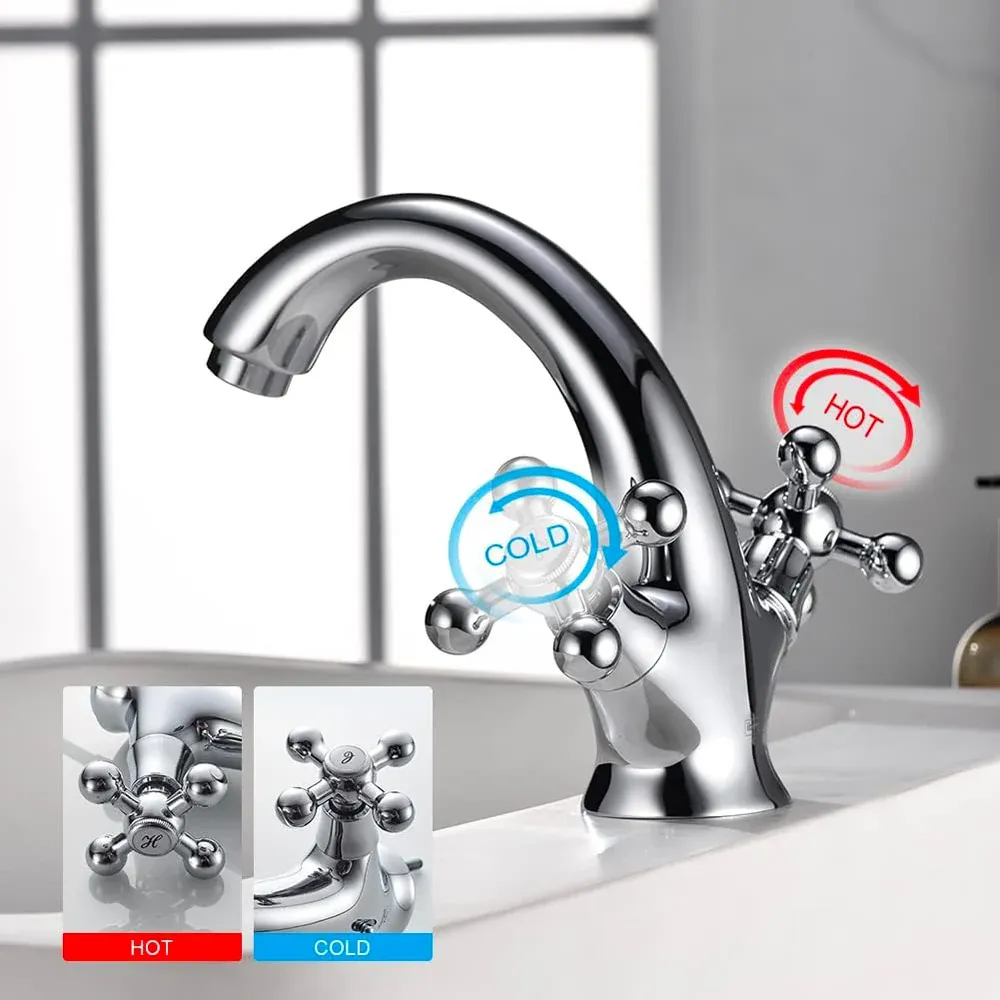 Miscelatore Monoforo Lavabo Lusso Rome Cromo