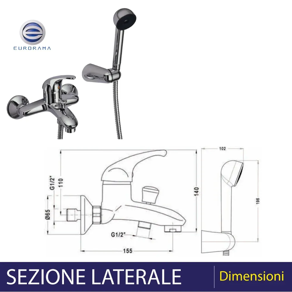 Miscelatore Vasca 'Reve' Cromo