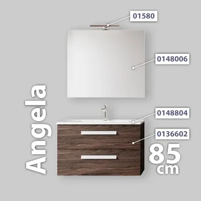Mobile Da Bagno Angela 85 Base 80 Cm Olmo Caffè
