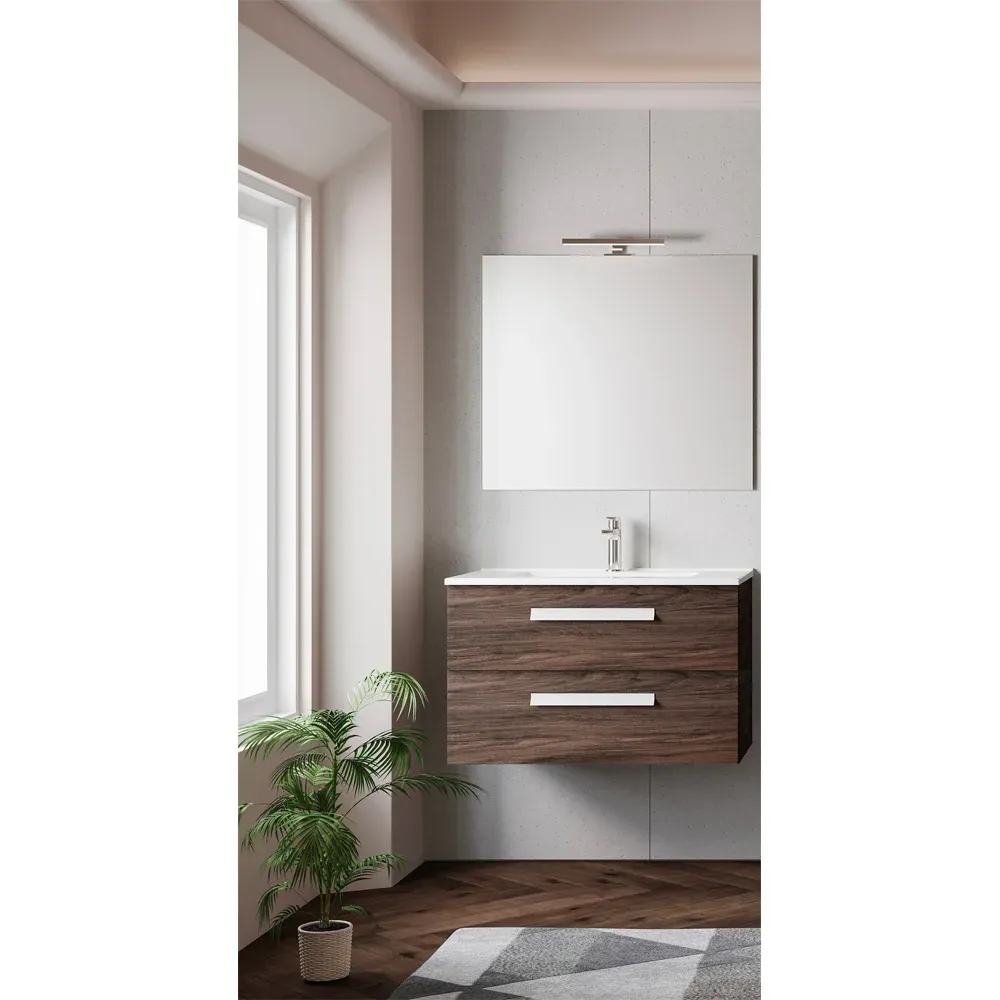 Mobile Da Bagno Angela 85 Base 80 Cm Olmo Caffè