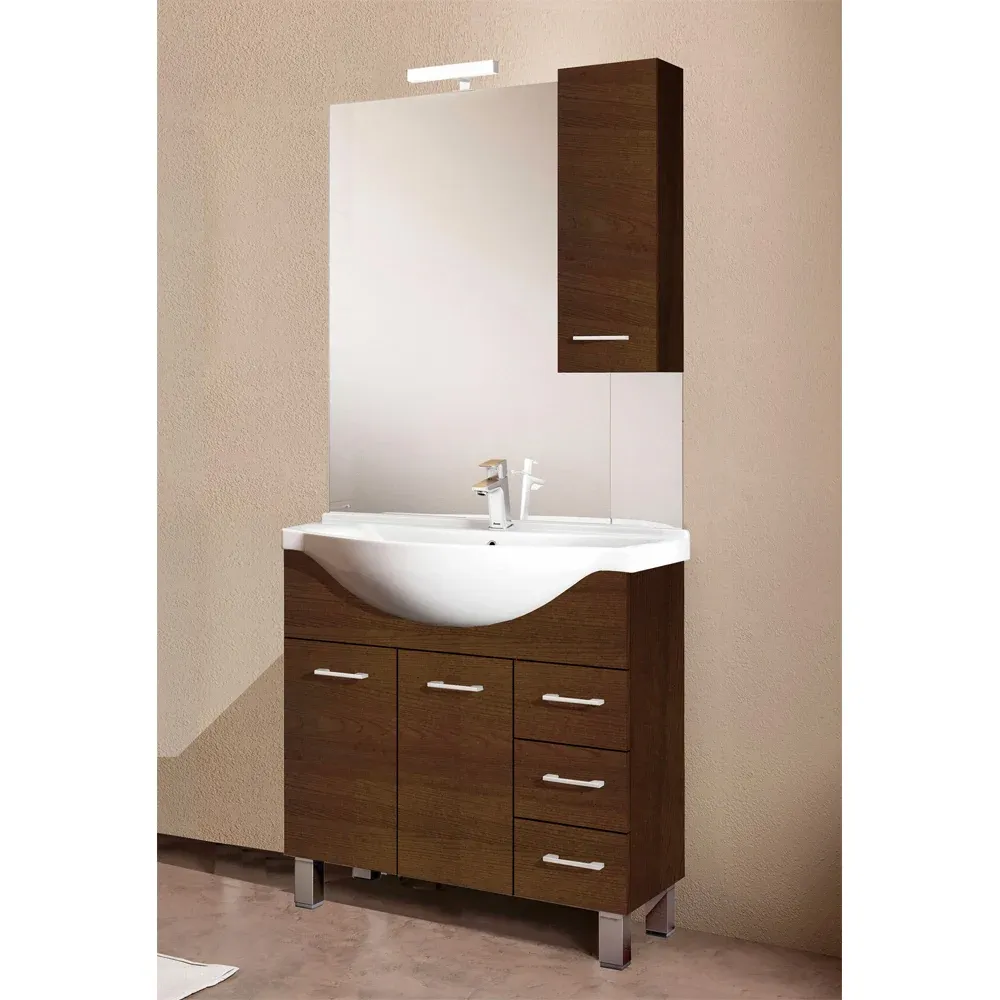 Mobile Da Bagno Gaia 85 Base 85 Cm Olmo Caffè