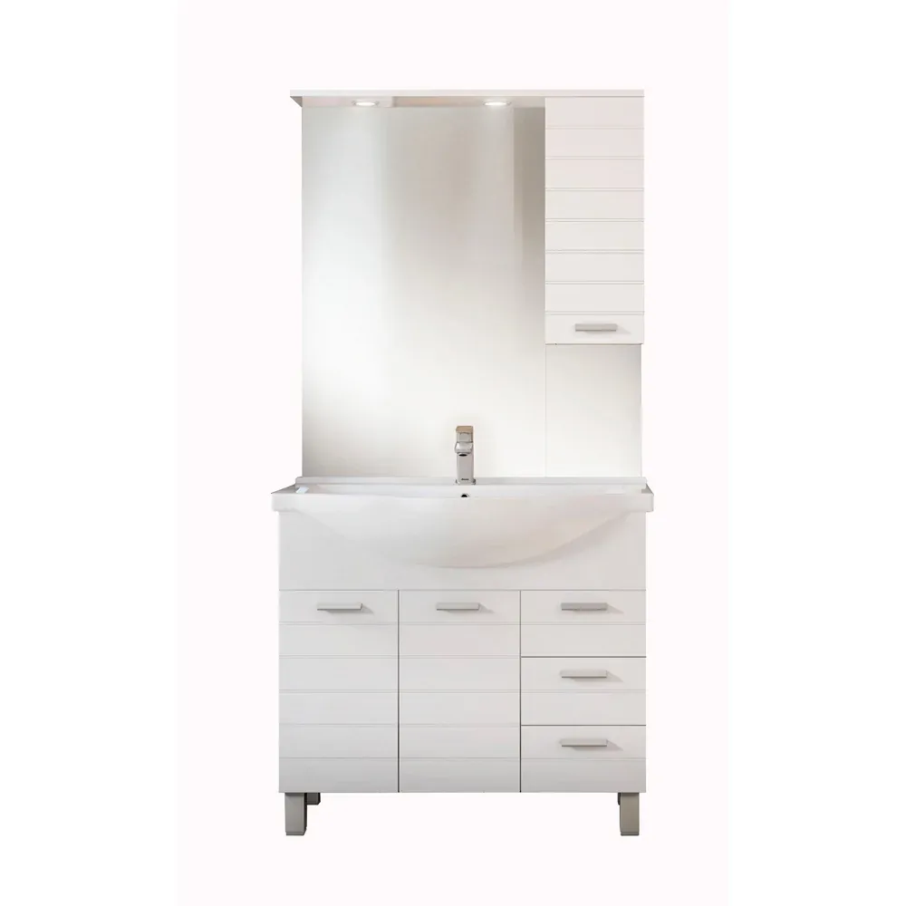 Mobile Da Bagno Rigo 85 Specchiera 80 - Pensile Sx