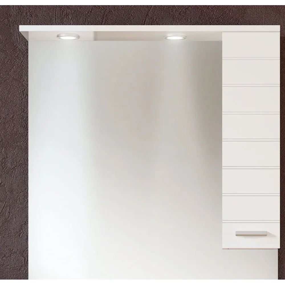 Mobile Da Bagno Rigo 85 Specchiera 80 - Pensile Sx