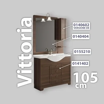 Mobile Da Bagno Vittoria Arte Povera Base 105 Cm