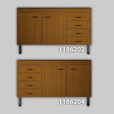 Mobile Sottolavello Teak Con 4 Cassetti Per Lavello Inox 120 X 50 Sx