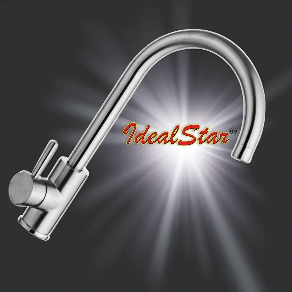 Monocomando Lavello Inox Bocca L Ø 35