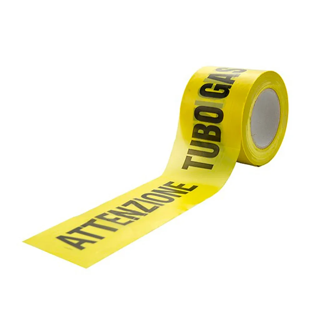 Nastro Avvertitore Per Tubazioni Sottosuolo Giallo Per Gas - 200 Mt.