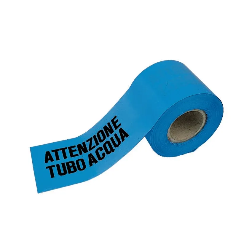 Nastro Avvertitore Per Tubazioni Sottosuolo "Interinox" Blu Per Acqua - 150 Mt.