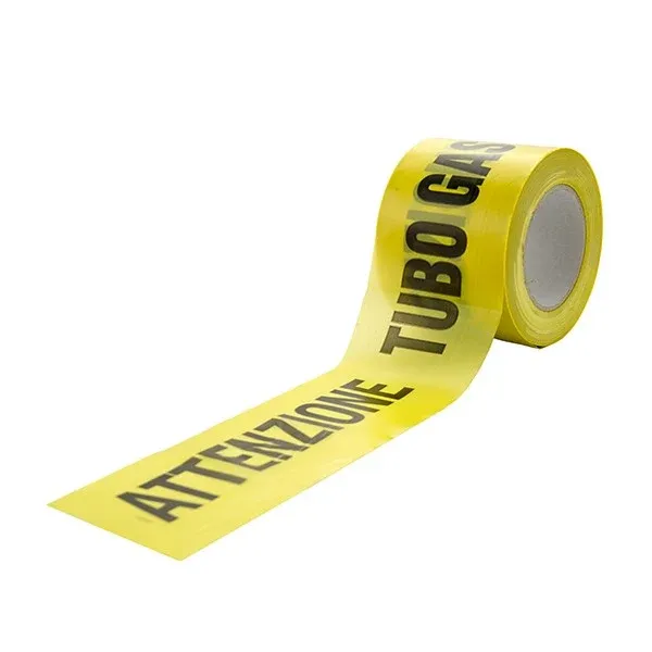 Nastro Avvertitore Per Tubazioni Sottosuolo "Interinox" Giallo Per Gas - 150 Mt.