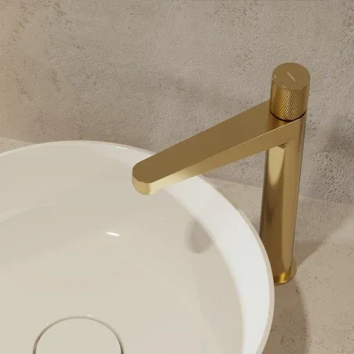 Omnires CONTOUR / miscelatore alto per lavabo / Oro spazzolato