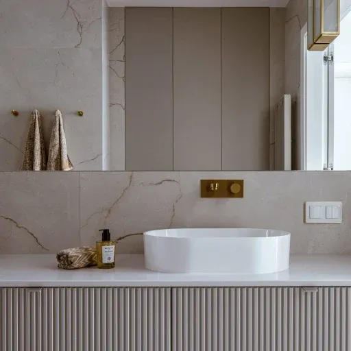 Omnires CONTOUR / Miscelatore da incasso per lavabo / Oro spazzolato