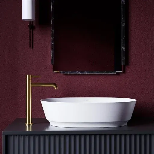 Omnires Y / miscelatore alto per lavabo / Oro spazzolato