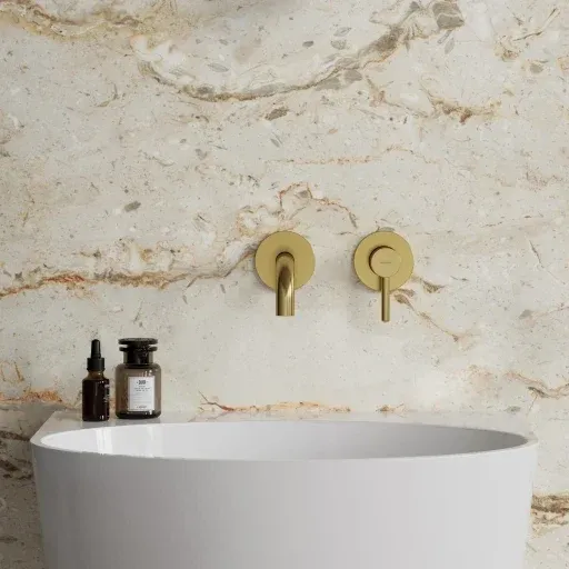 Omnires Y / miscelatore per lavabo da incasso / Oro spazzolato