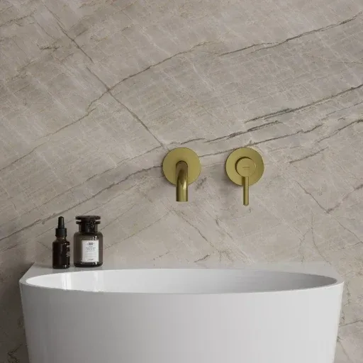 Omnires Y / miscelatore per lavabo da incasso / Ottone spazzolato