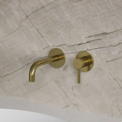 Omnires Y / miscelatore per lavabo da incasso / Ottone spazzolato