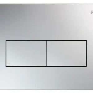 Placca Di Comando "Eco Linea" Doppio Tasto Satinata