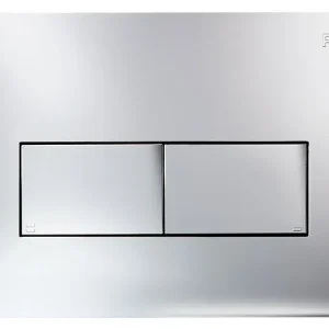 Placca Di Comando "Eco Linea" Doppio Tasto Cromata