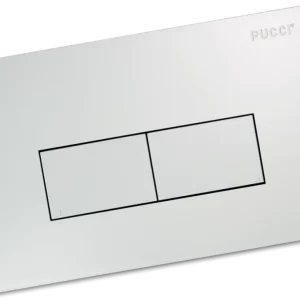 Placca Di Comando "Eco Linea" Doppio Tasto Bianca
