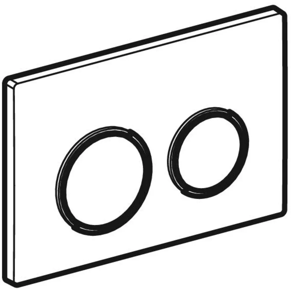 Placca Di Comando "Omega 20" Bianca/Cromata/Bianca