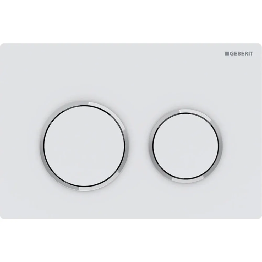 Placca Di Comando "Omega 20" Bianco Opaco/Cromato/Bianco Opaco*