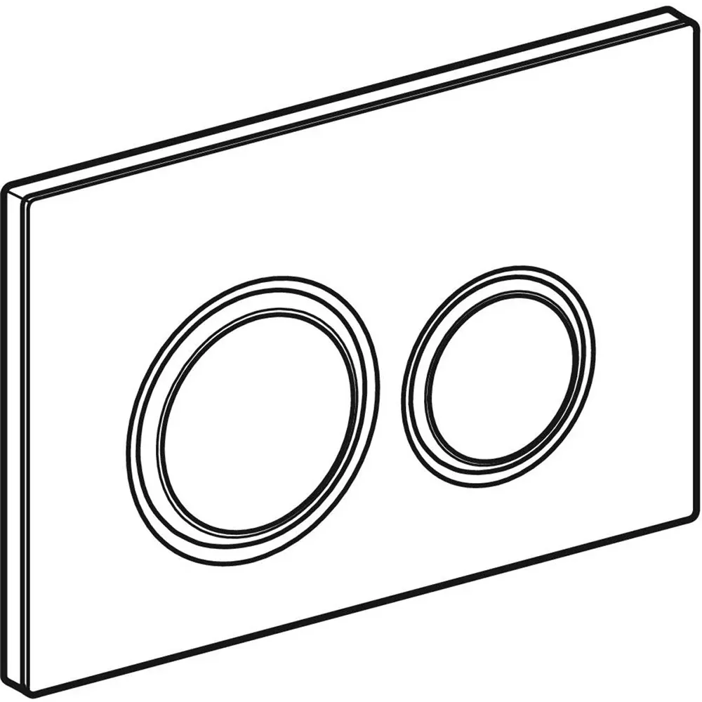 Placca Di Comando "Sigma 21" Vetro Bianco / Cromato