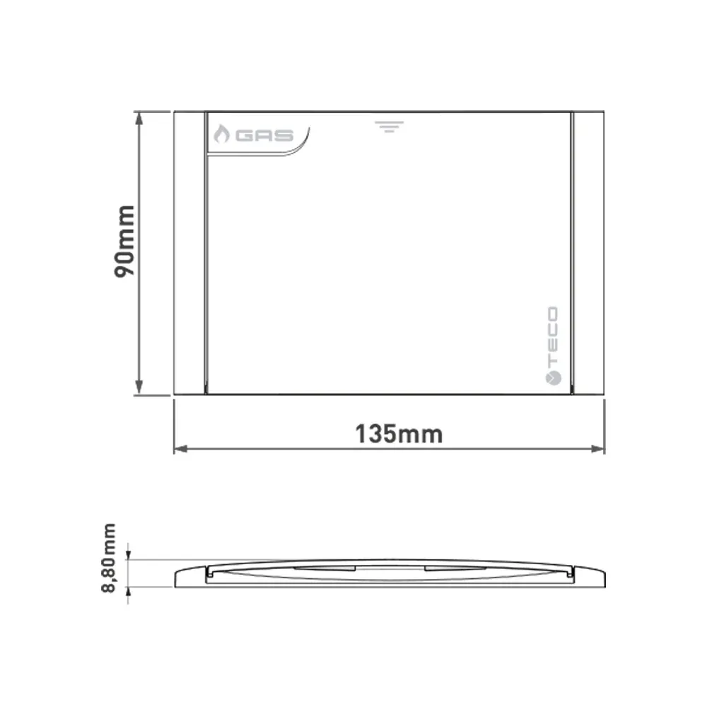 Placca Di Copertura B01 Teco Nera Soft-Touch