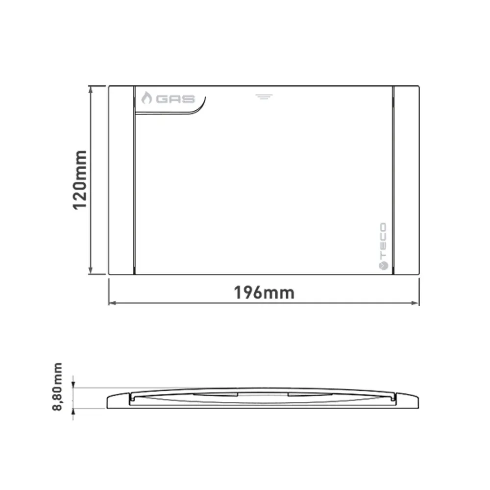 Placca Di Copertura C01 Teco Nera Soft Touch