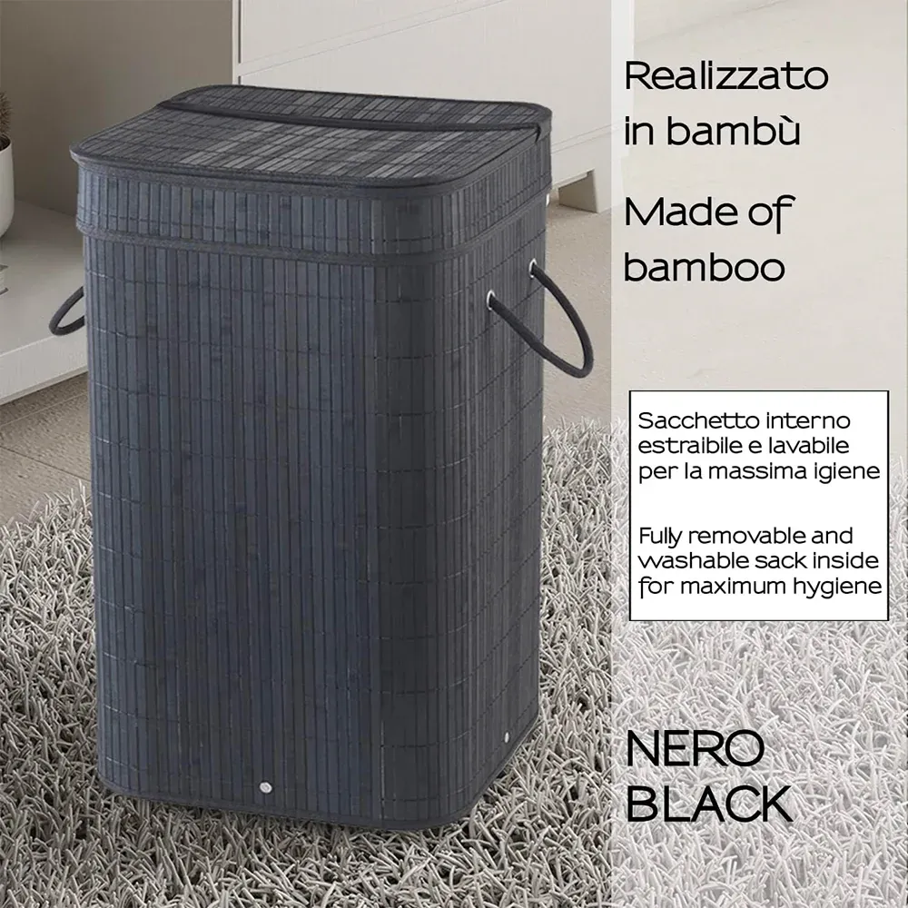 Portabiancheria "Tatami" Nero