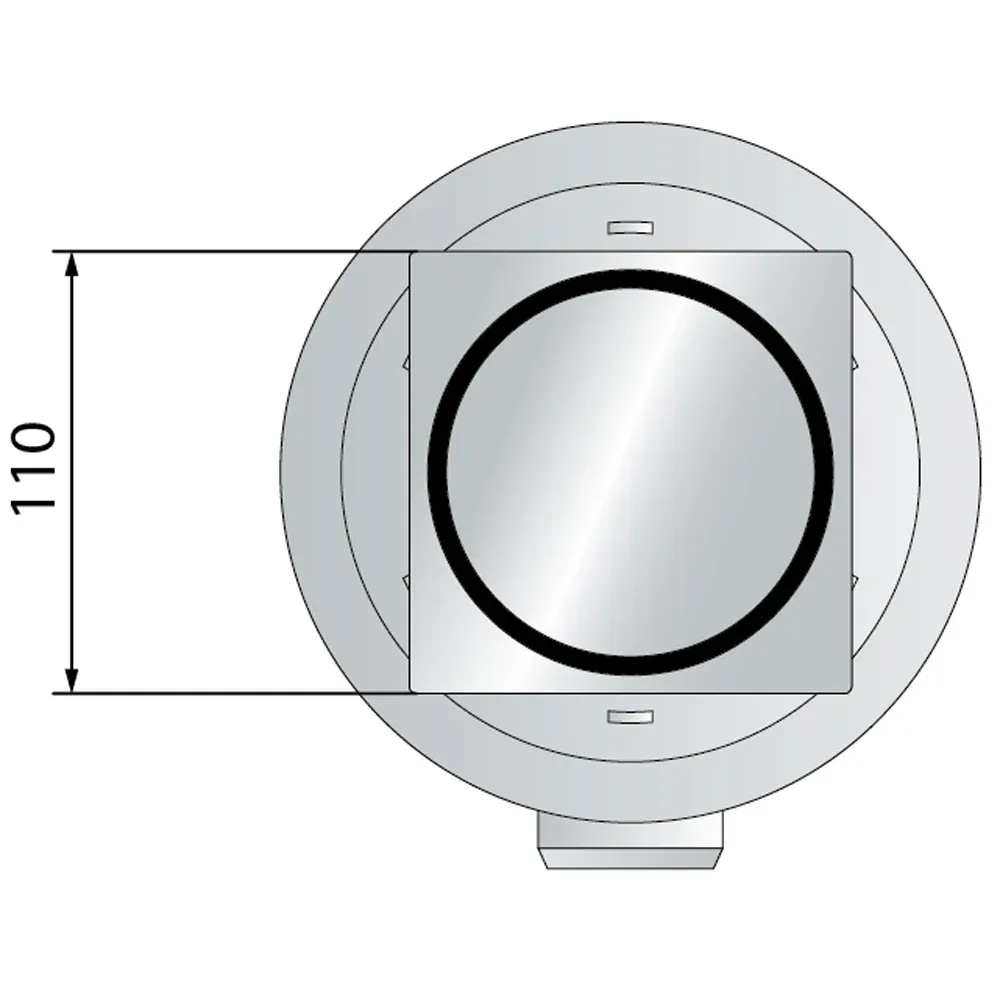 Pozzetto Per Doccia Pavimento Miniflow Q O Key 110 X 110 Mm
