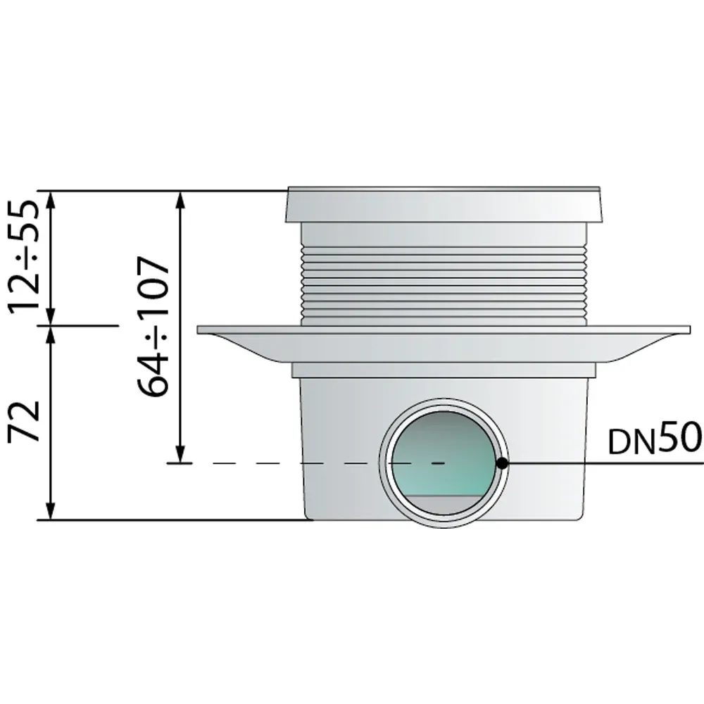 Pozzetto Per Doccia Pavimento Miniflow Q O Key 110 X 110 Mm