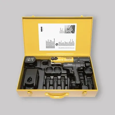 Pressatrice Batteria Con Mini Matrici Modello Basic Universale Fino Ø 40 Mm