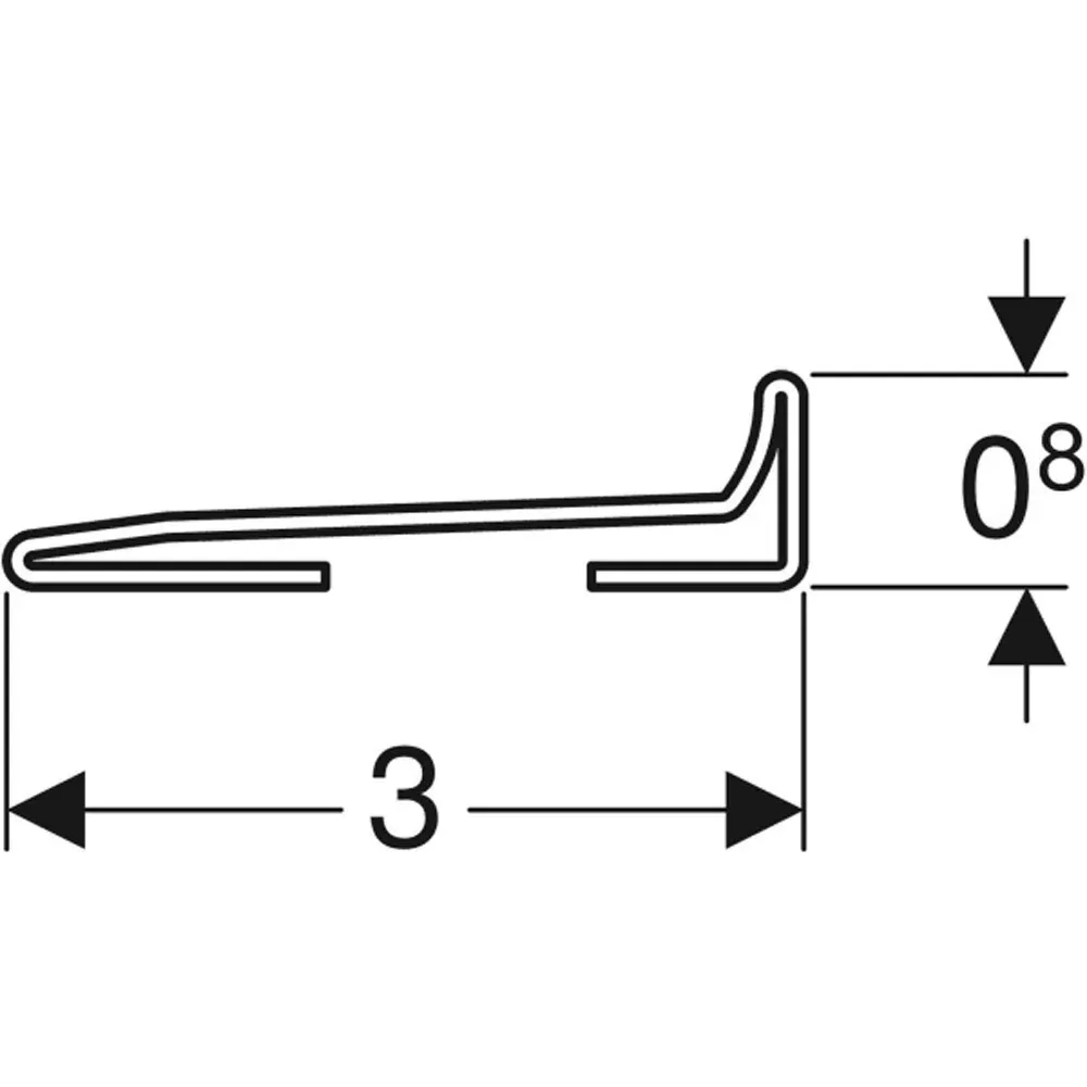 Profilo Collettore Per Scarico Parete Doccia 'Combifix' Acciaio Inox Spazzolato - 115 Cm