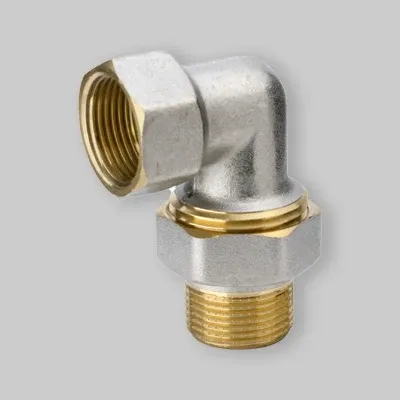 Raccordo Curvo Nichelato Tre Pezzi F/M 1"1/4