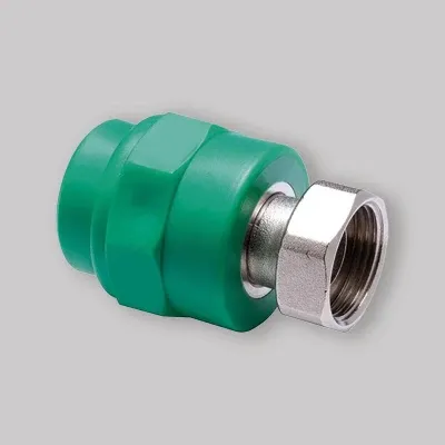 Raccordo Diritto Filettato Con Codolo Ppr Verde Pn 25 1" X Ø 32