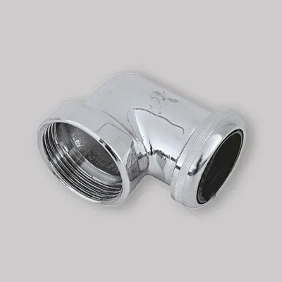 Raccordo 90° Ottone 1"1/4 X 32 Cromato