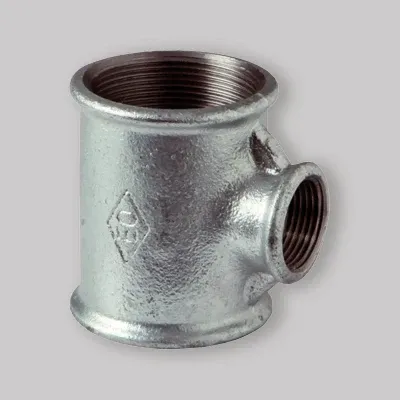 Raccordo Tee Ridotto Ghisa Zincata 2"X1"1/2X2"