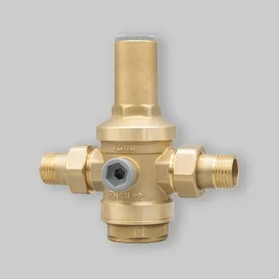 Riduttore Di Pressione Acqua Pistone Con Attacchi Bocchettone Mm 1"1/4
