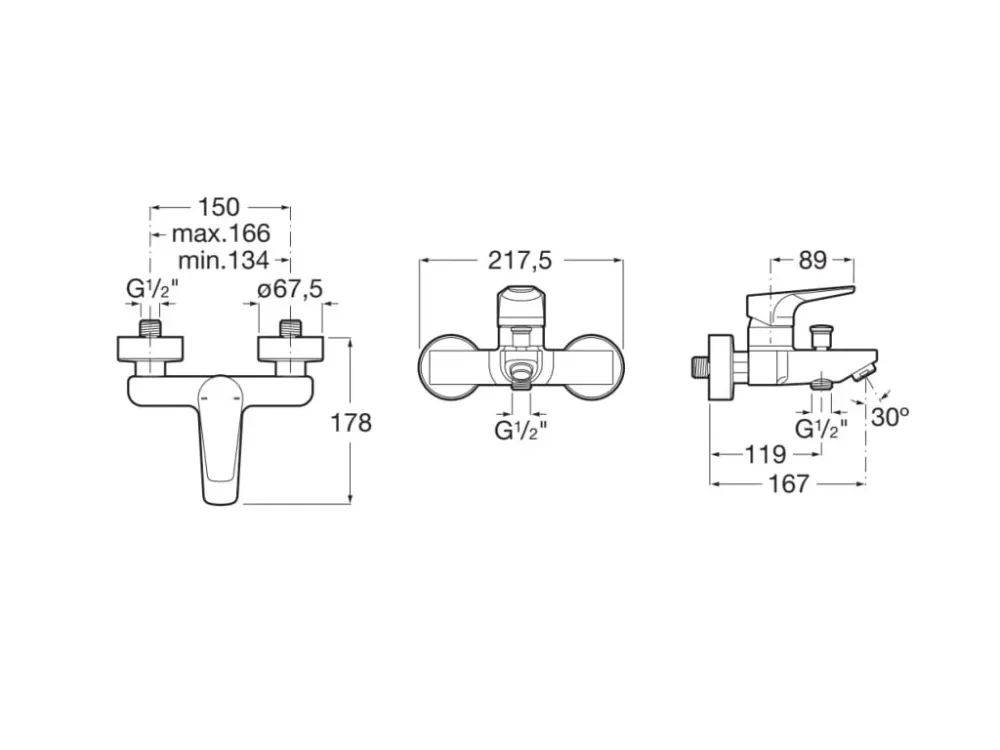 Roca - Atlante esterno Monomand mixer A5A0290C00