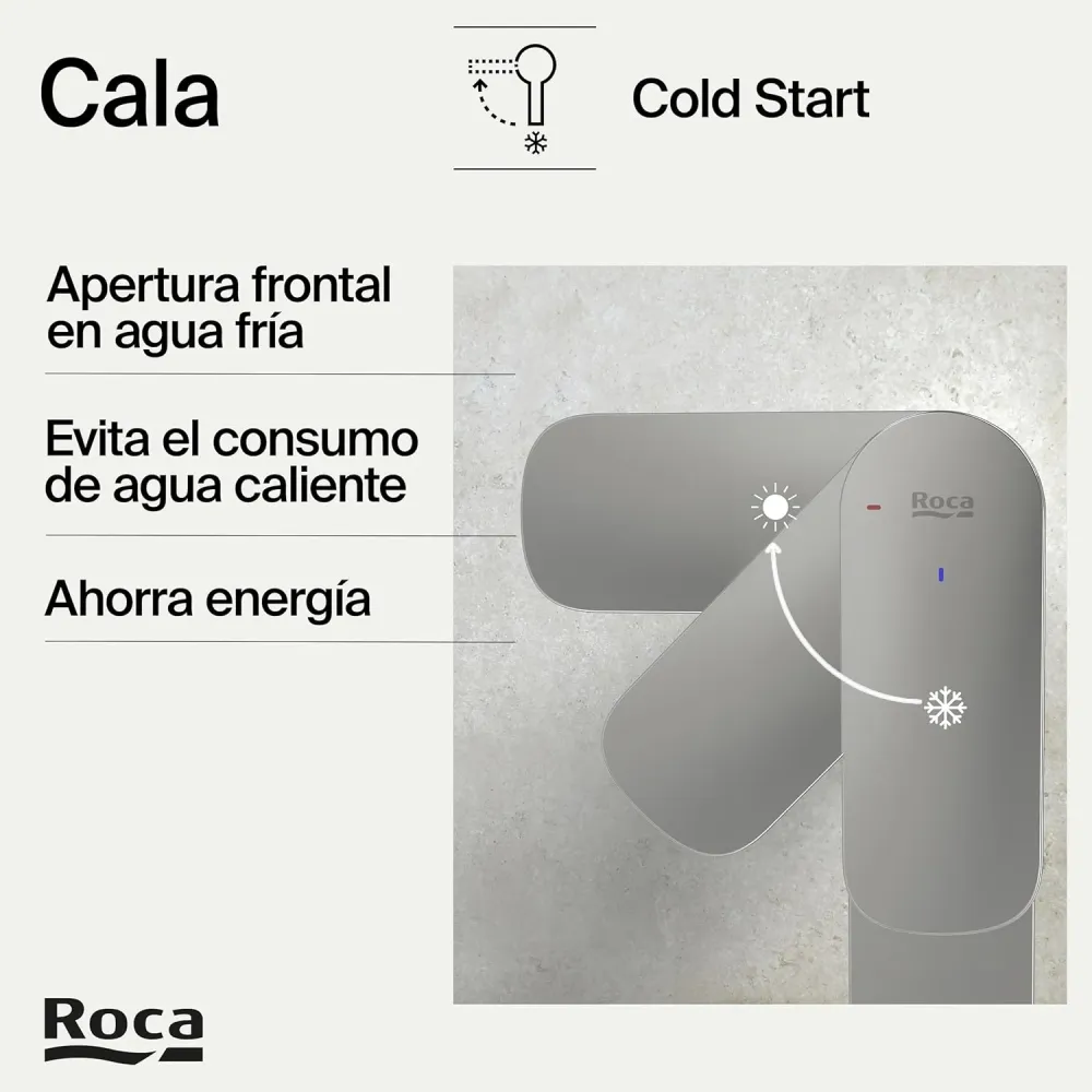 Roca - Miscelatore monocomando cromato per lavabo Cala A5A326EC00