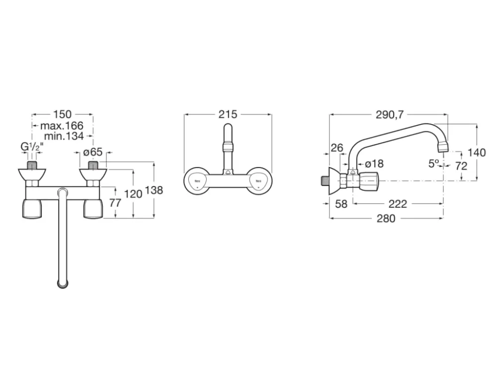 Roca - Mixer Bimando Exter