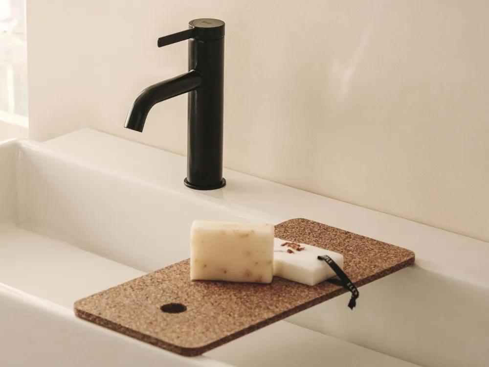 Roca - Mixer Monomanando per il lavandino con scarico di clic e corpo liscio, matto nero a5a3a9enb0